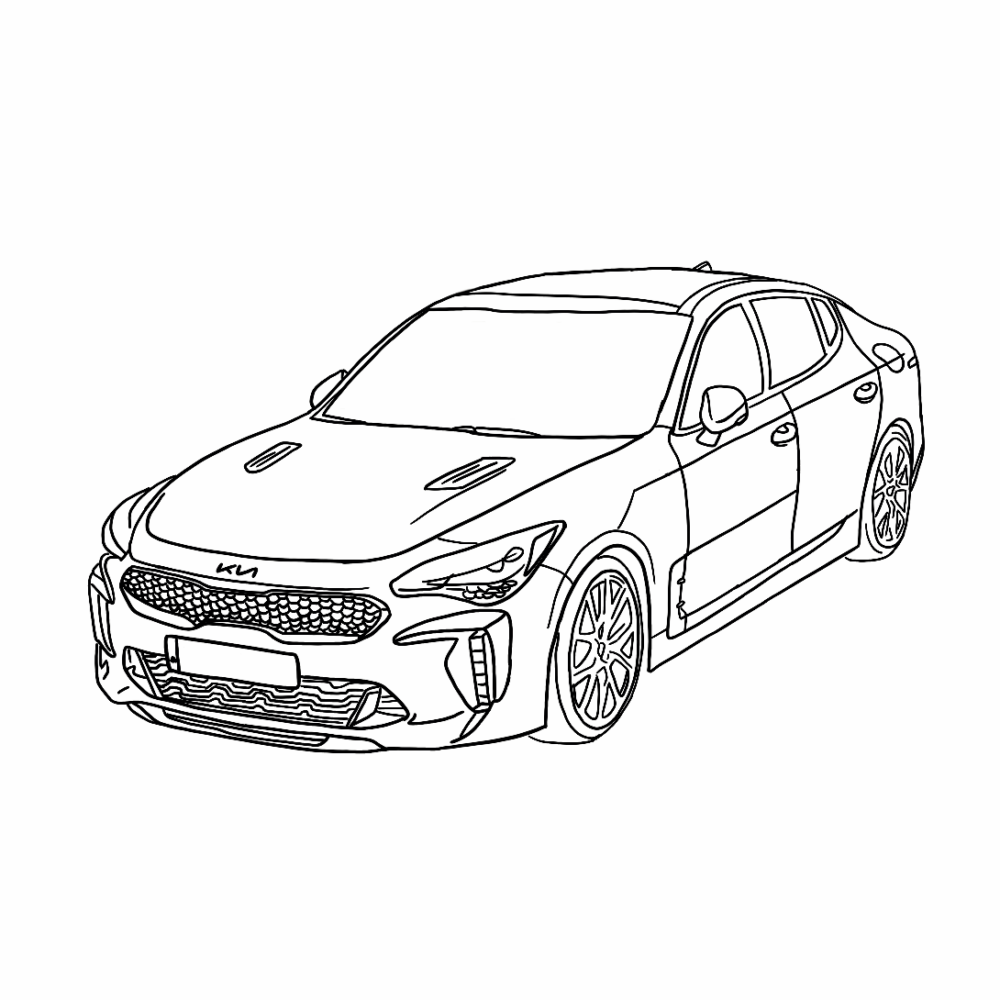 Lijntekening auto